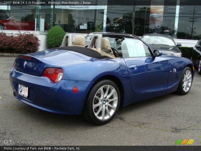 Montego Blue Metallic / Beige 2007 BMW Z4 3.0i Roadster