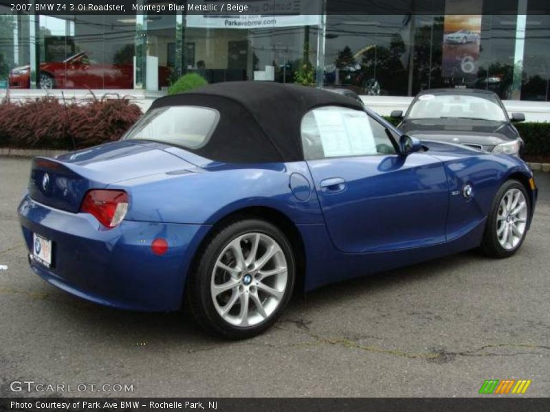 Montego Blue Metallic / Beige 2007 BMW Z4 3.0i Roadster