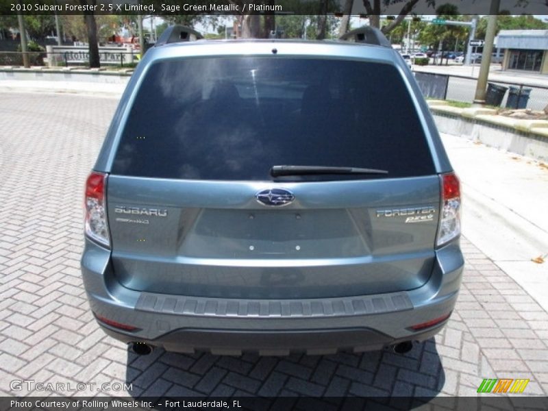 Sage Green Metallic / Platinum 2010 Subaru Forester 2.5 X Limited