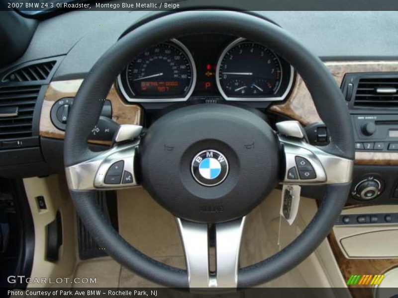 Montego Blue Metallic / Beige 2007 BMW Z4 3.0i Roadster