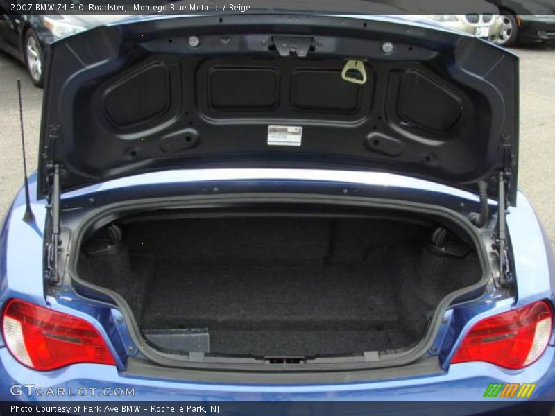Montego Blue Metallic / Beige 2007 BMW Z4 3.0i Roadster
