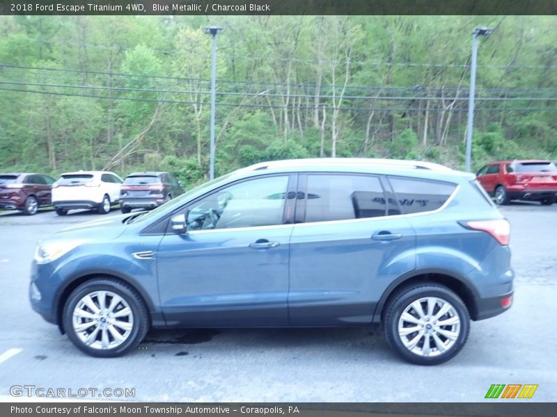 Blue Metallic / Charcoal Black 2018 Ford Escape Titanium 4WD