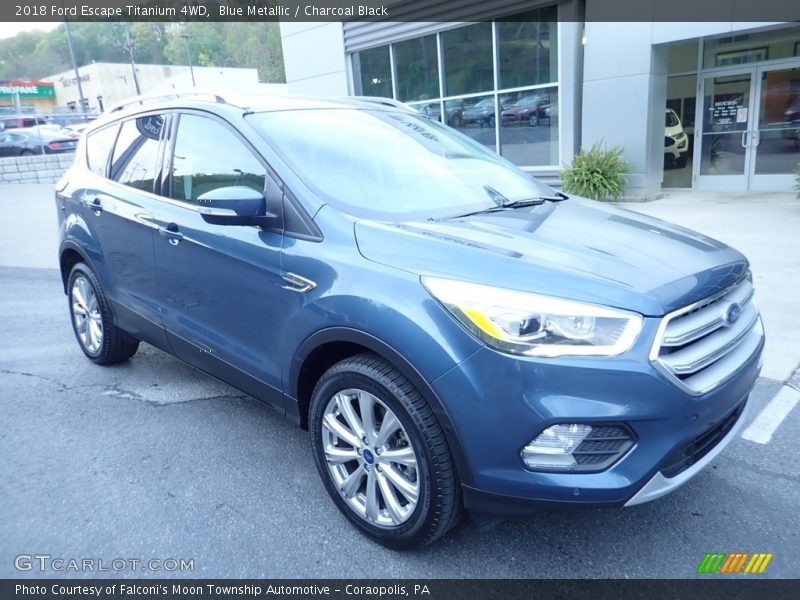 Blue Metallic / Charcoal Black 2018 Ford Escape Titanium 4WD