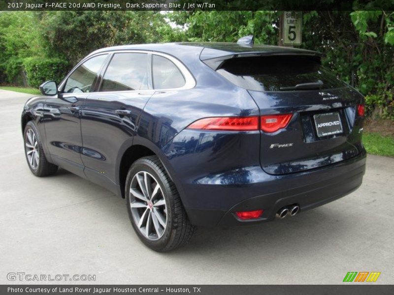 Dark Sapphire Blue / Jet w/Tan 2017 Jaguar F-PACE 20d AWD Prestige