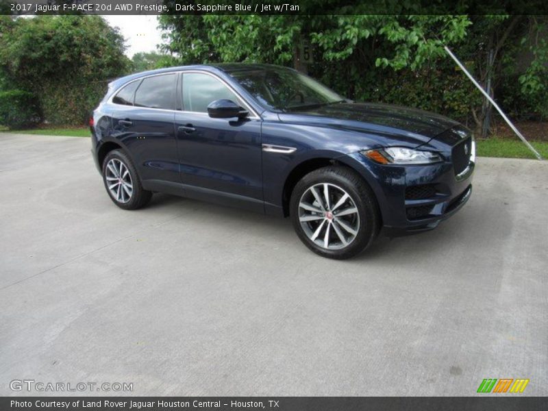 Dark Sapphire Blue / Jet w/Tan 2017 Jaguar F-PACE 20d AWD Prestige