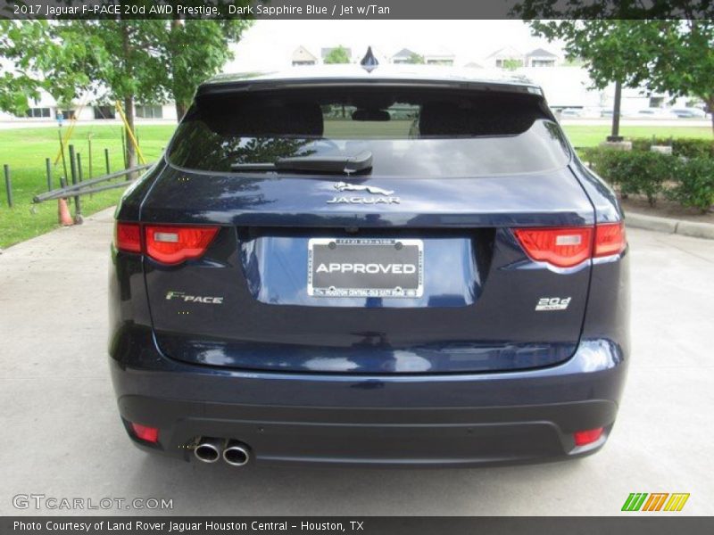 Dark Sapphire Blue / Jet w/Tan 2017 Jaguar F-PACE 20d AWD Prestige