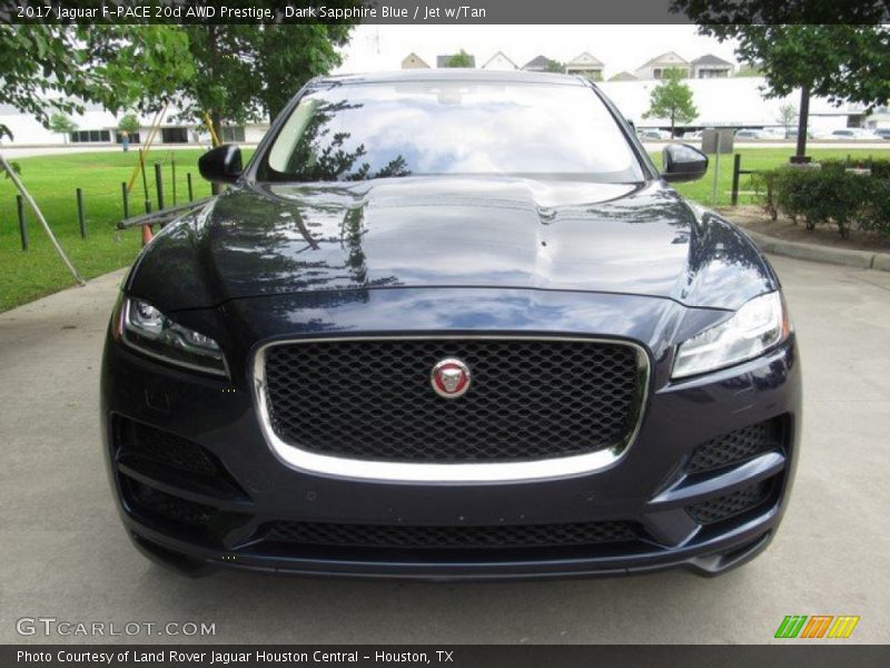 Dark Sapphire Blue / Jet w/Tan 2017 Jaguar F-PACE 20d AWD Prestige