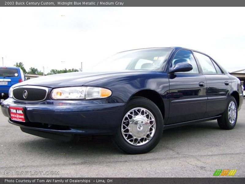 Midnight Blue Metallic / Medium Gray 2003 Buick Century Custom