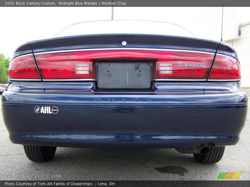 Midnight Blue Metallic / Medium Gray 2003 Buick Century Custom