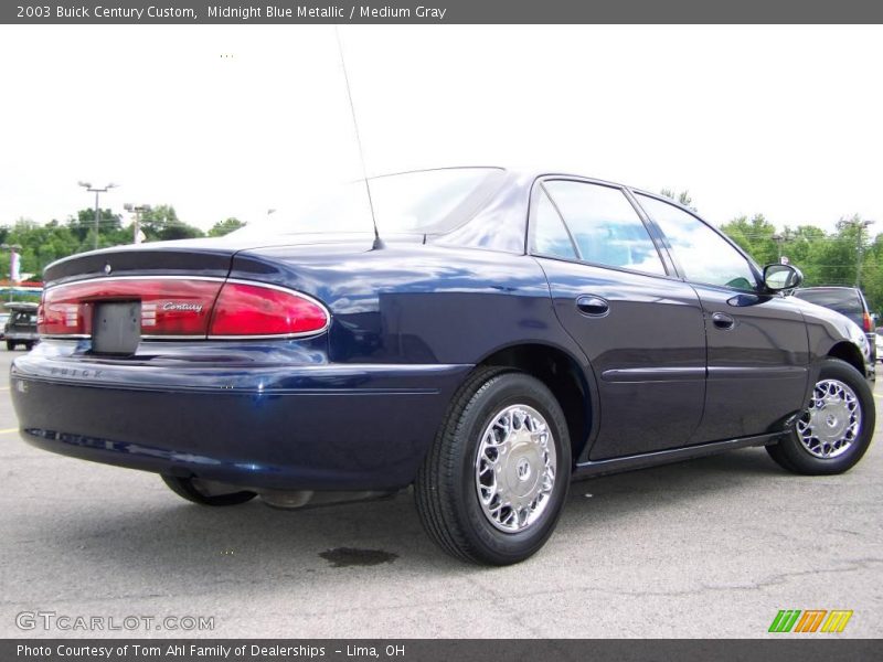 Midnight Blue Metallic / Medium Gray 2003 Buick Century Custom