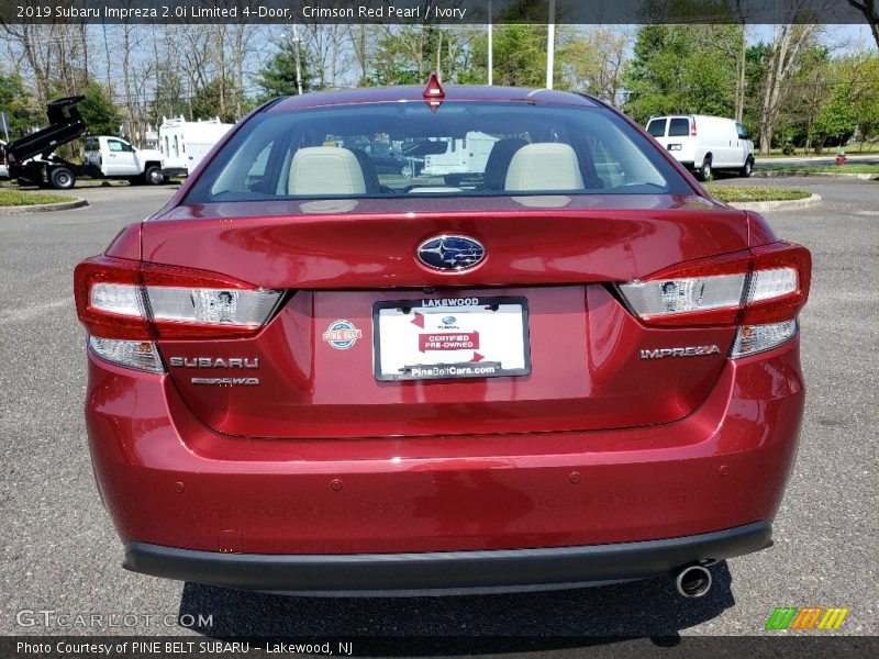 Crimson Red Pearl / Ivory 2019 Subaru Impreza 2.0i Limited 4-Door