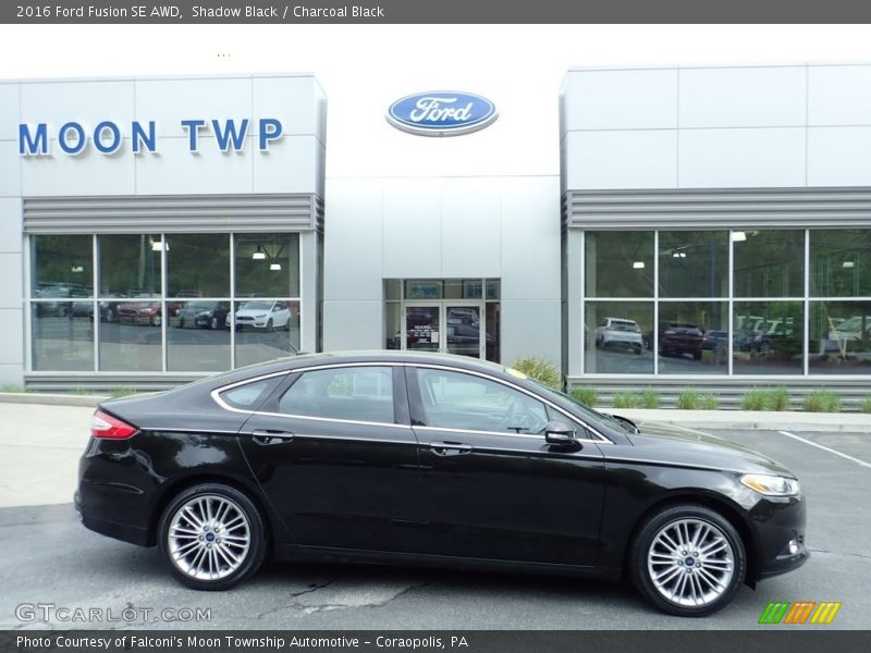 Shadow Black / Charcoal Black 2016 Ford Fusion SE AWD
