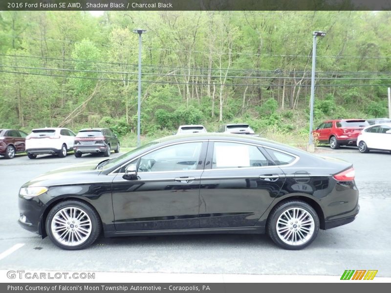 Shadow Black / Charcoal Black 2016 Ford Fusion SE AWD