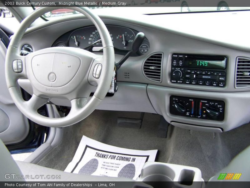 Midnight Blue Metallic / Medium Gray 2003 Buick Century Custom