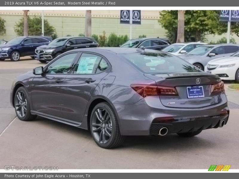 Modern Steel Metallic / Red 2019 Acura TLX V6 A-Spec Sedan