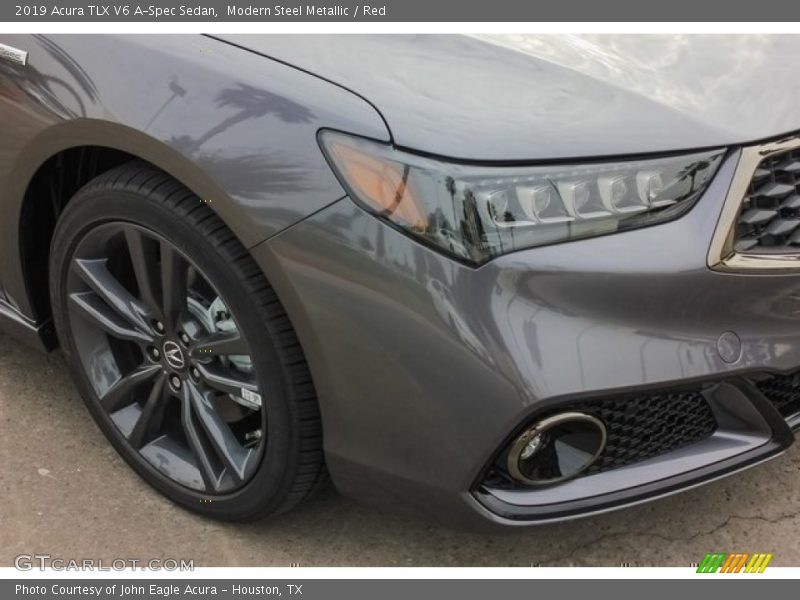Modern Steel Metallic / Red 2019 Acura TLX V6 A-Spec Sedan