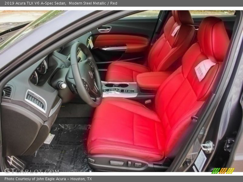 Modern Steel Metallic / Red 2019 Acura TLX V6 A-Spec Sedan