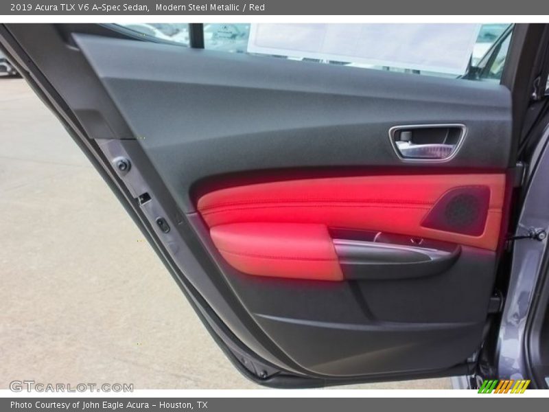 Modern Steel Metallic / Red 2019 Acura TLX V6 A-Spec Sedan