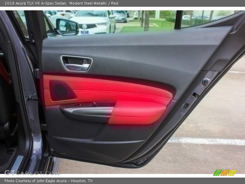 Modern Steel Metallic / Red 2019 Acura TLX V6 A-Spec Sedan