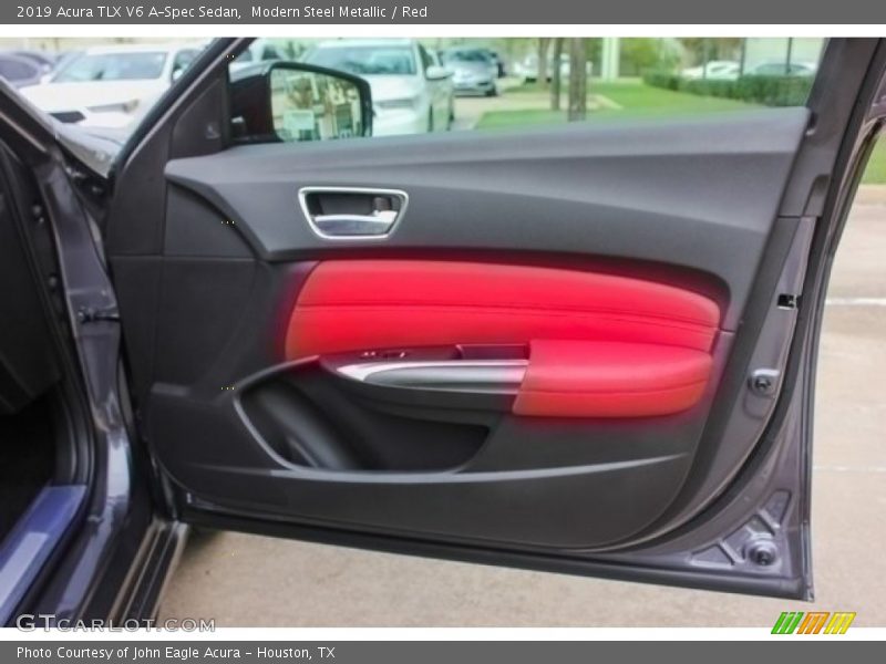 Modern Steel Metallic / Red 2019 Acura TLX V6 A-Spec Sedan