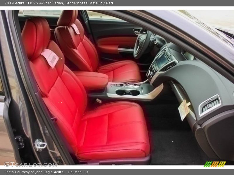 Modern Steel Metallic / Red 2019 Acura TLX V6 A-Spec Sedan