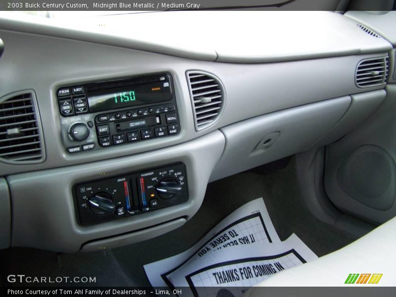 Midnight Blue Metallic / Medium Gray 2003 Buick Century Custom