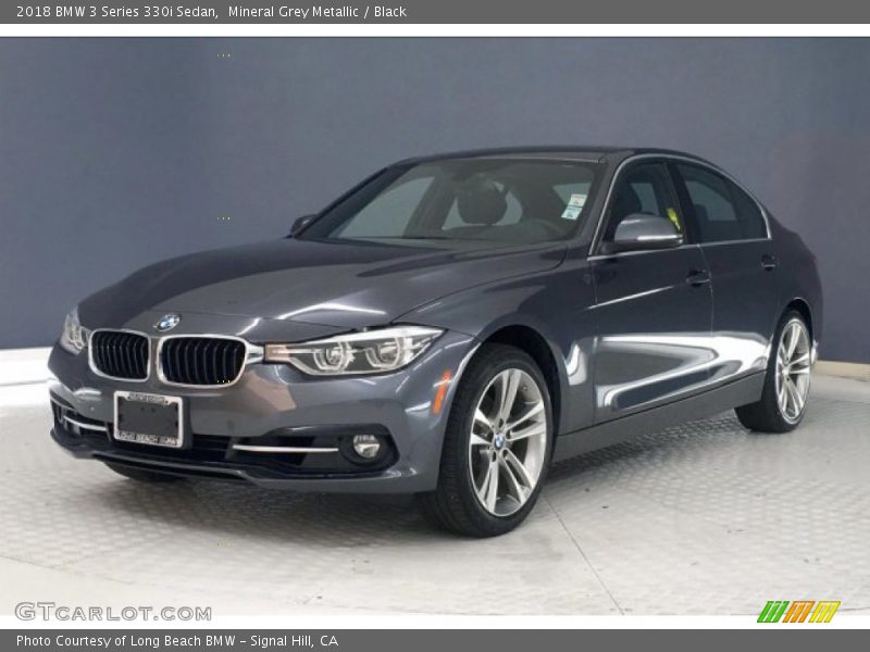 Mineral Grey Metallic / Black 2018 BMW 3 Series 330i Sedan