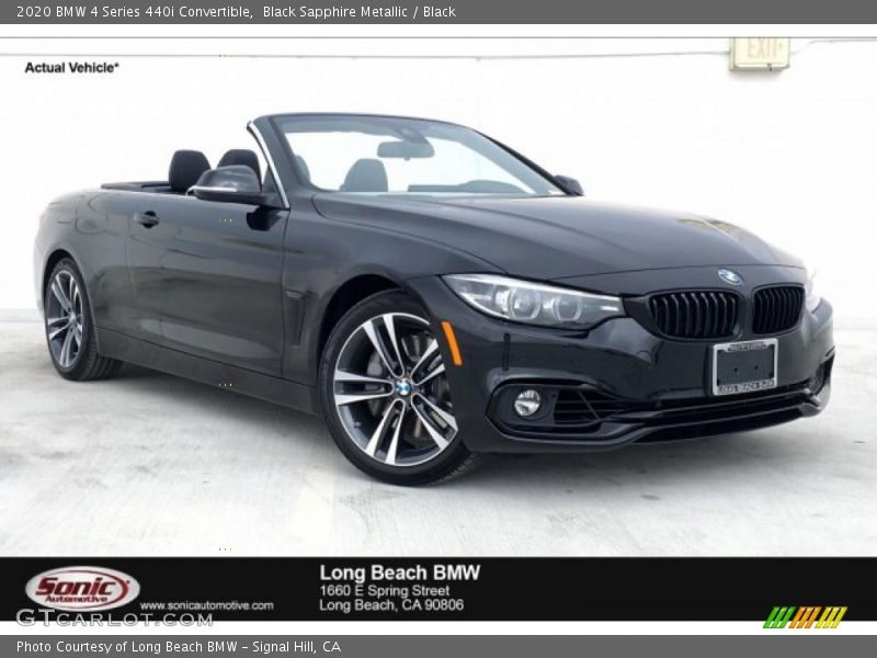 Black Sapphire Metallic / Black 2020 BMW 4 Series 440i Convertible