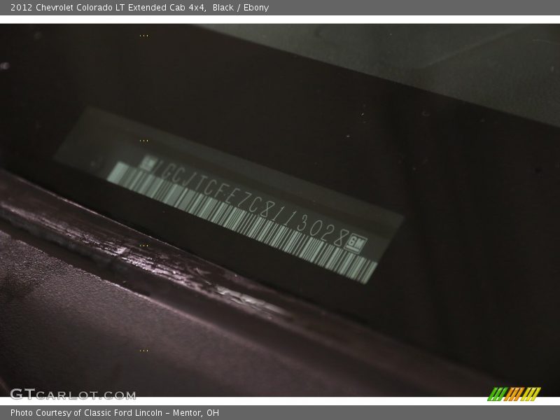 Black / Ebony 2012 Chevrolet Colorado LT Extended Cab 4x4