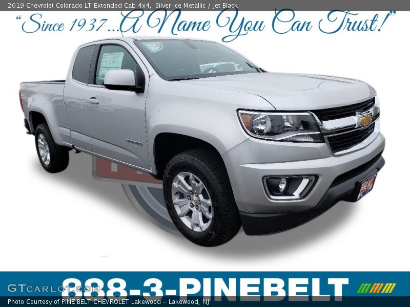 Silver Ice Metallic / Jet Black 2019 Chevrolet Colorado LT Extended Cab 4x4