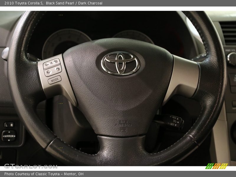 Black Sand Pearl / Dark Charcoal 2010 Toyota Corolla S