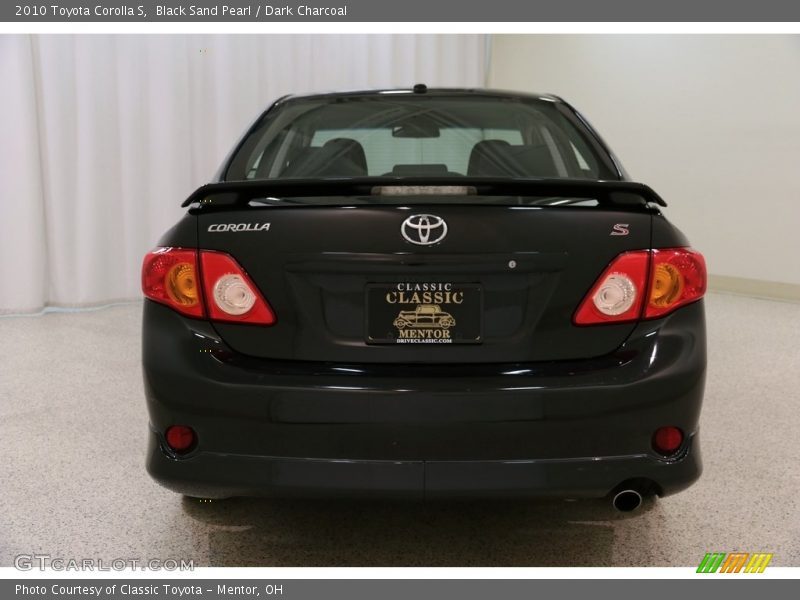 Black Sand Pearl / Dark Charcoal 2010 Toyota Corolla S