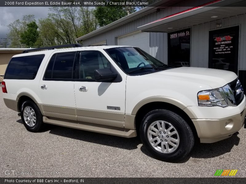 White Suede / Charcoal Black/Camel 2008 Ford Expedition EL Eddie Bauer 4x4