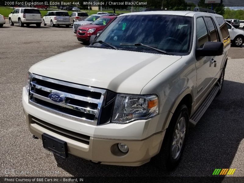 White Suede / Charcoal Black/Camel 2008 Ford Expedition EL Eddie Bauer 4x4