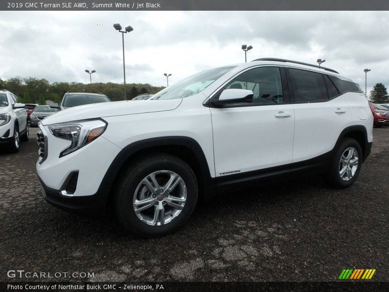 Summit White / Jet Black 2019 GMC Terrain SLE AWD