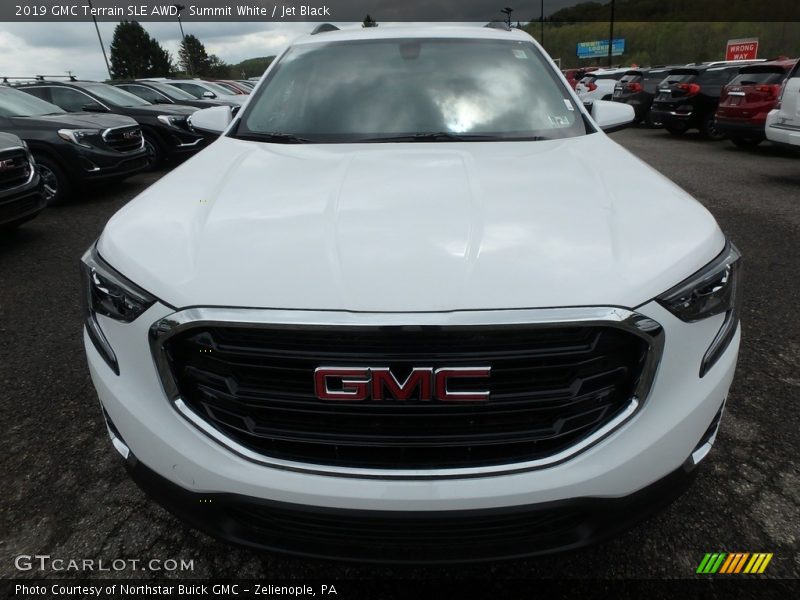 Summit White / Jet Black 2019 GMC Terrain SLE AWD