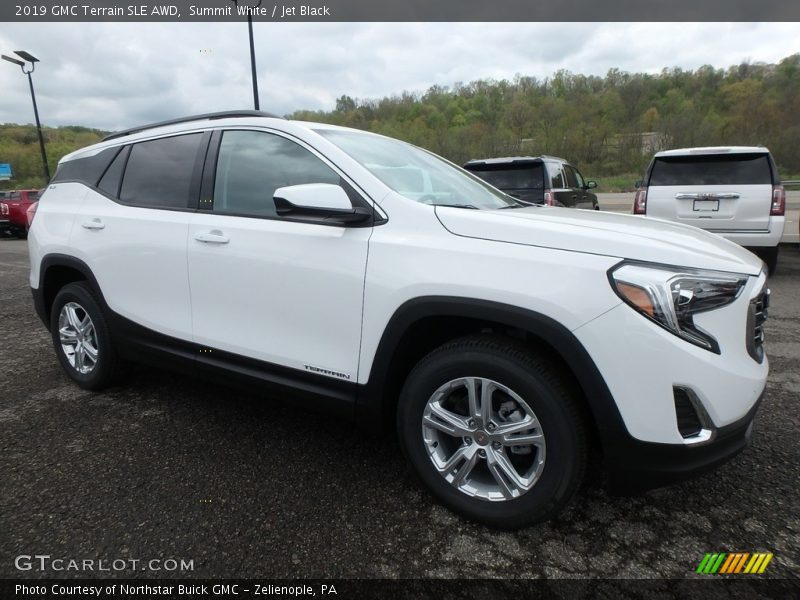 Summit White / Jet Black 2019 GMC Terrain SLE AWD
