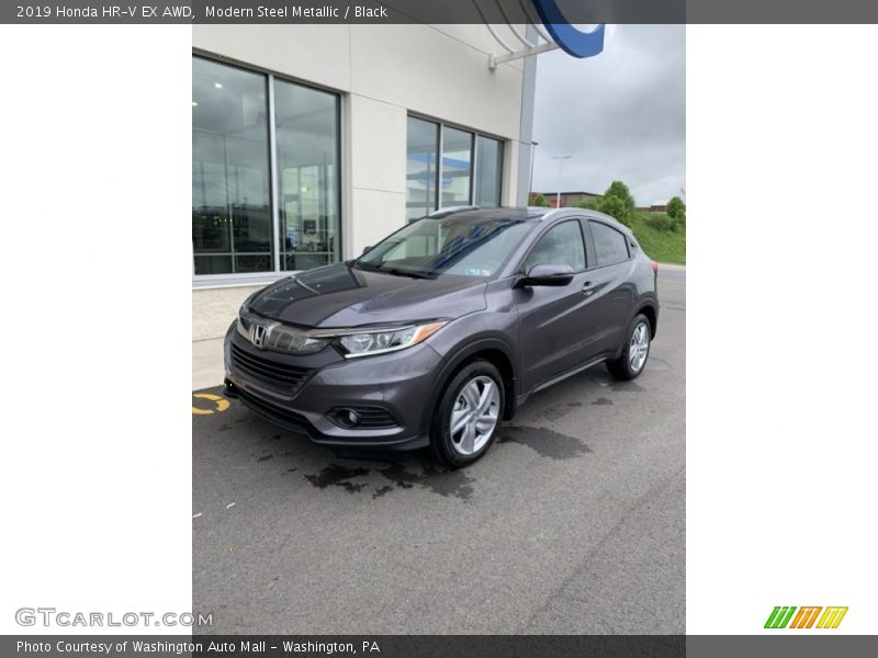 Modern Steel Metallic / Black 2019 Honda HR-V EX AWD
