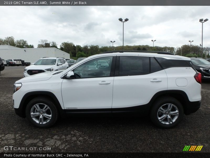 Summit White / Jet Black 2019 GMC Terrain SLE AWD