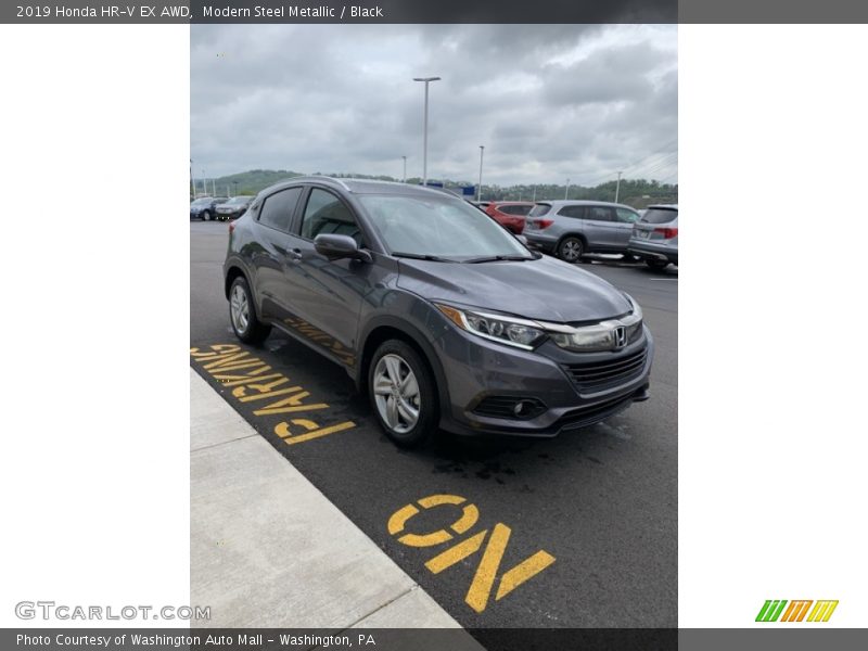 Modern Steel Metallic / Black 2019 Honda HR-V EX AWD