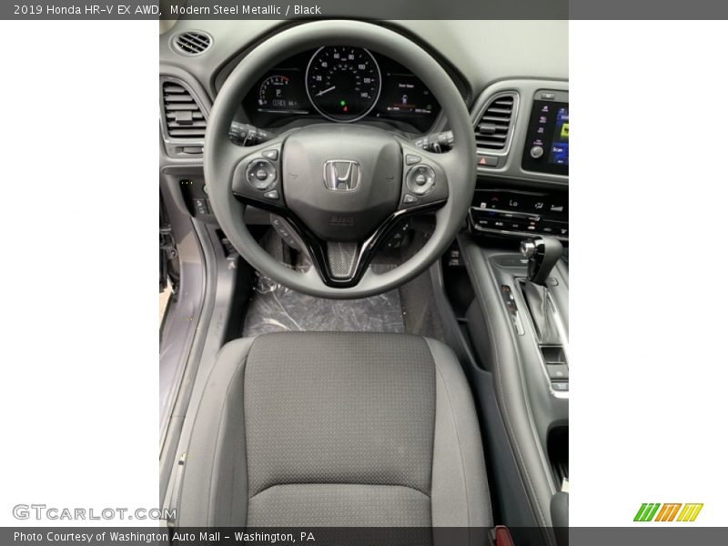 Modern Steel Metallic / Black 2019 Honda HR-V EX AWD