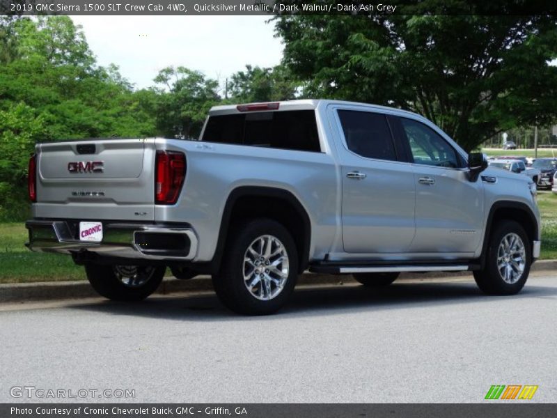 Quicksilver Metallic / Dark Walnut/­Dark Ash Grey 2019 GMC Sierra 1500 SLT Crew Cab 4WD