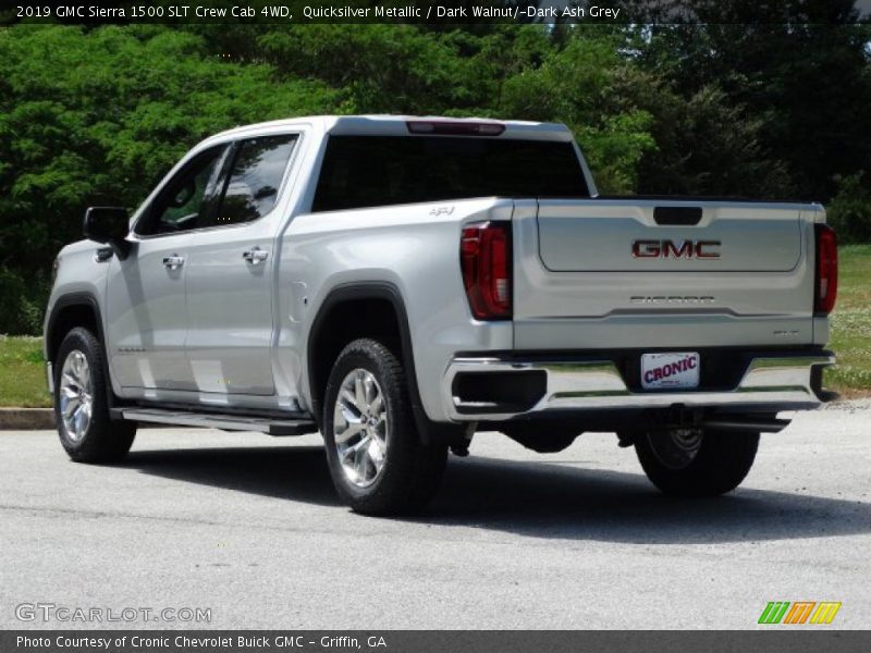 Quicksilver Metallic / Dark Walnut/­Dark Ash Grey 2019 GMC Sierra 1500 SLT Crew Cab 4WD