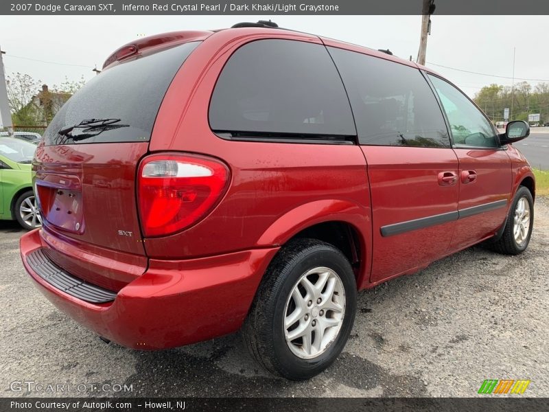 Inferno Red Crystal Pearl / Dark Khaki/Light Graystone 2007 Dodge Caravan SXT