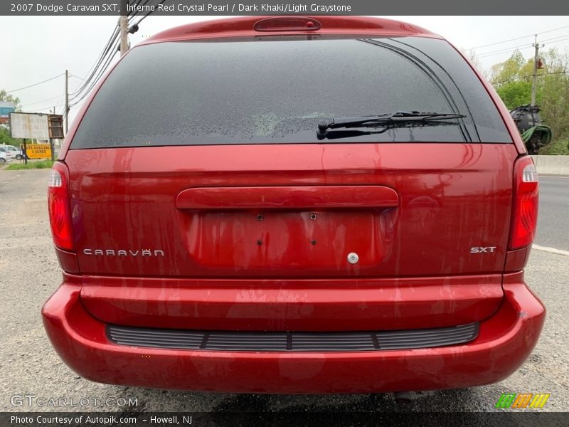 Inferno Red Crystal Pearl / Dark Khaki/Light Graystone 2007 Dodge Caravan SXT