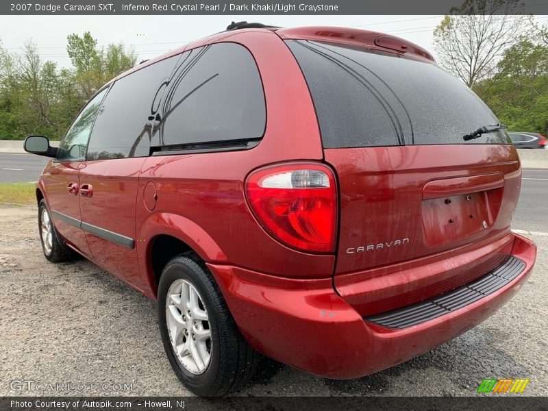 Inferno Red Crystal Pearl / Dark Khaki/Light Graystone 2007 Dodge Caravan SXT