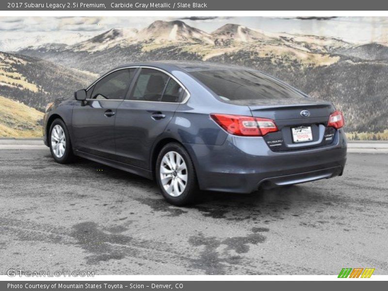 Carbide Gray Metallic / Slate Black 2017 Subaru Legacy 2.5i Premium
