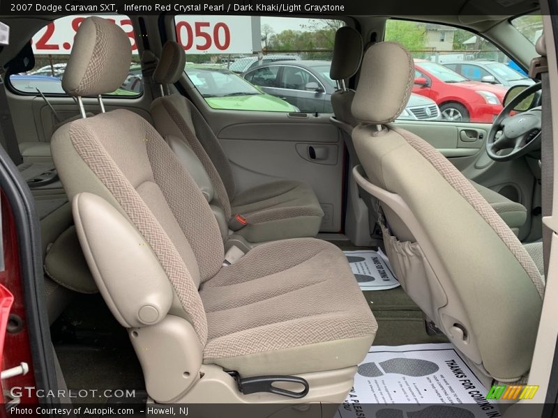Inferno Red Crystal Pearl / Dark Khaki/Light Graystone 2007 Dodge Caravan SXT