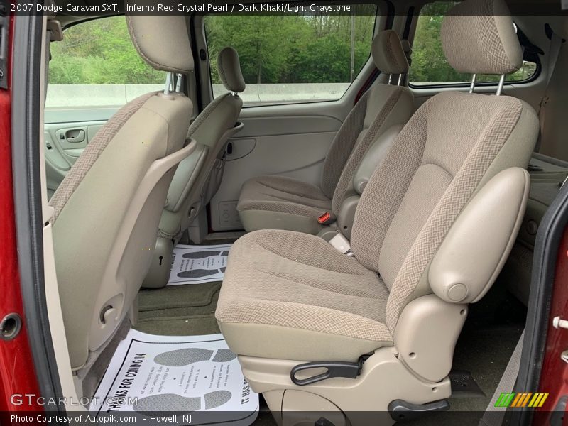 Inferno Red Crystal Pearl / Dark Khaki/Light Graystone 2007 Dodge Caravan SXT