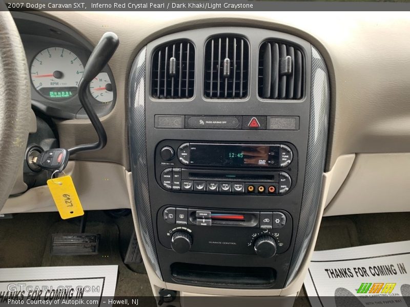 Inferno Red Crystal Pearl / Dark Khaki/Light Graystone 2007 Dodge Caravan SXT